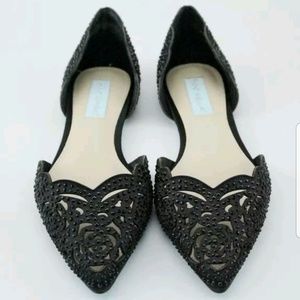 NWT Betsey Johnson Lucy Satin Flats